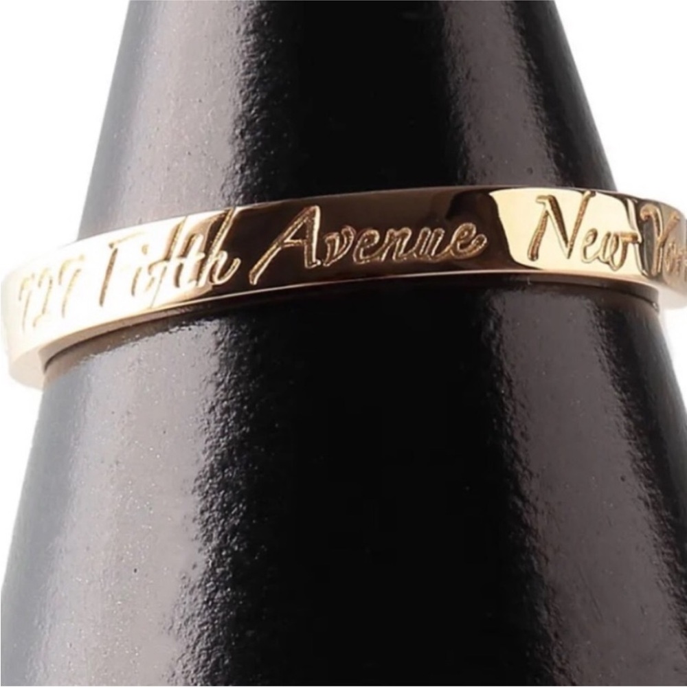 SALE WEEKEND Authentic Tiffany&Co Notes flat 18k gold band ring, sz 10. Unisex